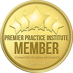 Logo Recognizing Golden Law's affiliation with Premier Practice Institute
